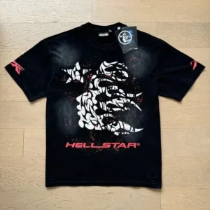 HELL STAR Black Graphic T Shirt: Mysterious
