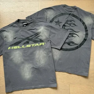 HELLSTAR Gray T shirt: Edgy Design for