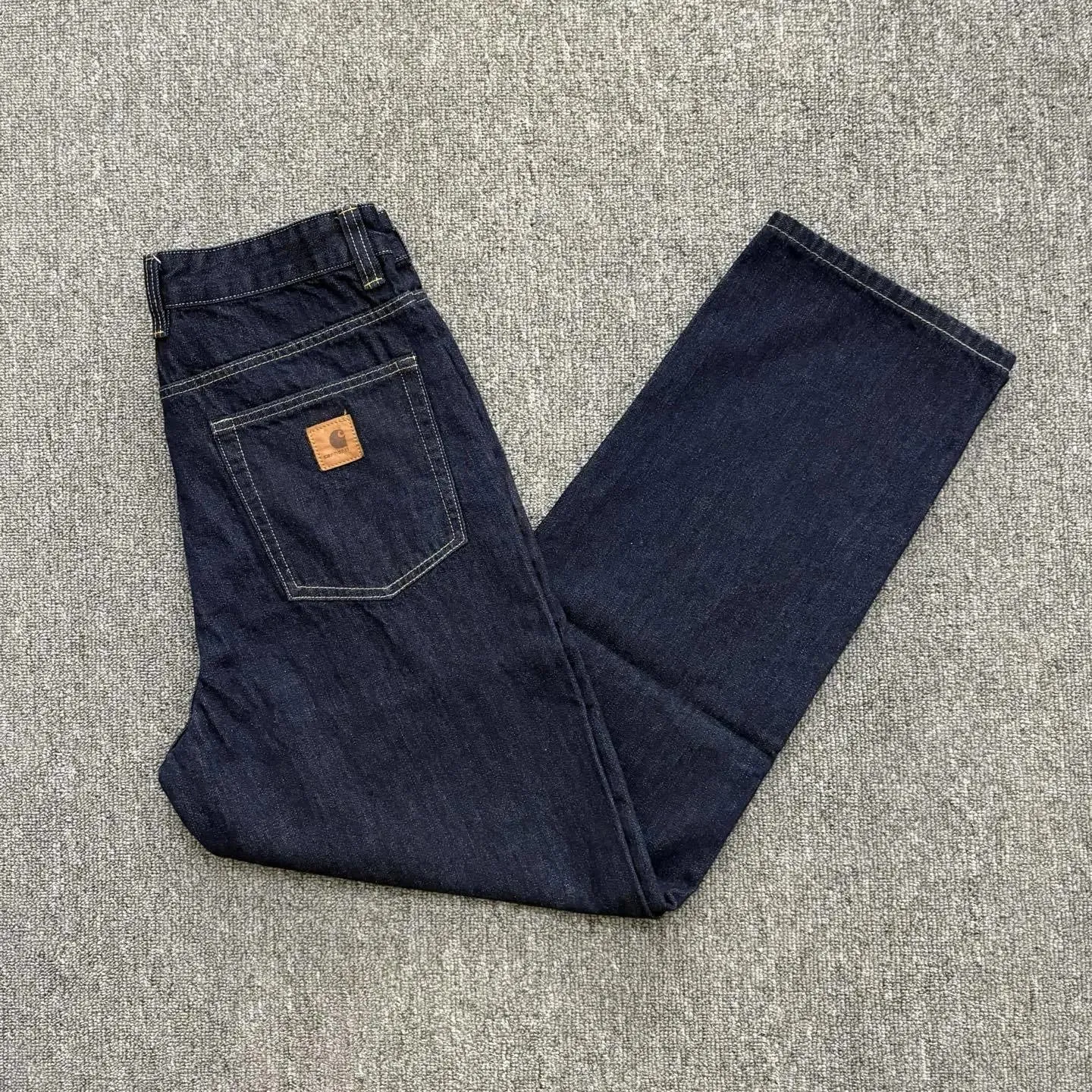 Carhartt Dark Blue Workwear Denim Rugged
