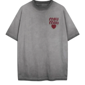 Miu Miu Gray T shirt: Hearty Br