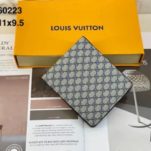 Gucci Blue gray Monogram Wallet: Timeless