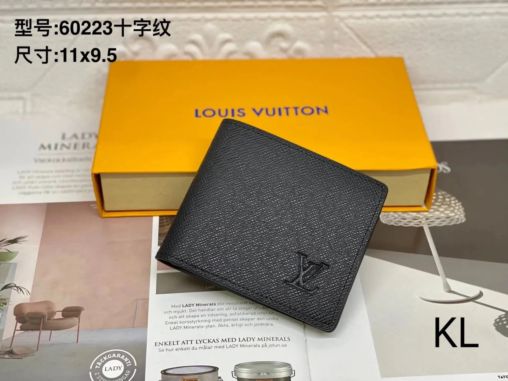 Louis Vuitton 60223 Black Wallet Iconic