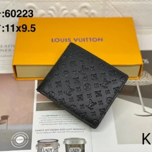 Louis Vuitton 60223 Black Wallet Exquisite