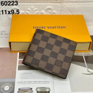 Louis Vuitton 60223 Brown Wallet Iconic Checkered Design