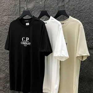 CP Company White and Beige Tees Minimalist