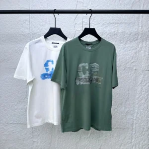 CP Company Olive Green Camo Logo Tee