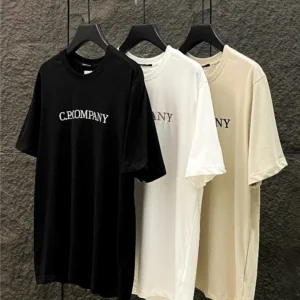 C.P COMPANY White & Beige Tees Minimalist
