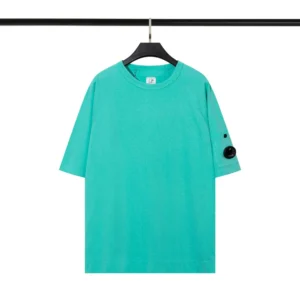CP Company Turquoise T Shirt: Unique Sleeve