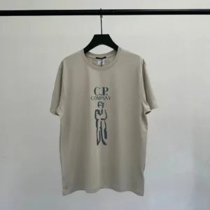 CP Company Beige Graphic Tee: Street