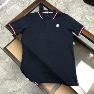 Moncler Navy Blue Polo: Sophisticated Style