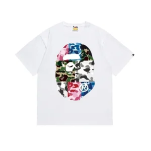 BAPE White Camo Ape T Shirt, Cool