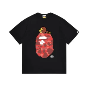 BAPE Black Tee, Iconic Ape Design for Street