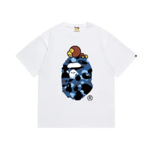 BAPE White Ape Camo T Shirt, Urban Style
