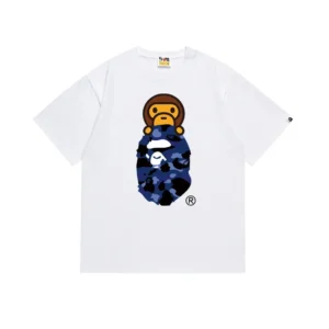 BAPE White Camo Ape T Shirt, Urban Style