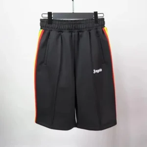 Angels Color Striped Black Shorts: Urban