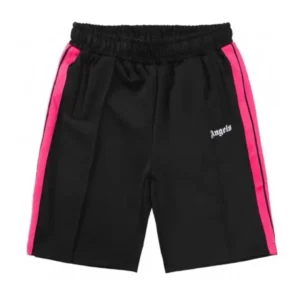 Angels Black Shorts with Pink Stripes