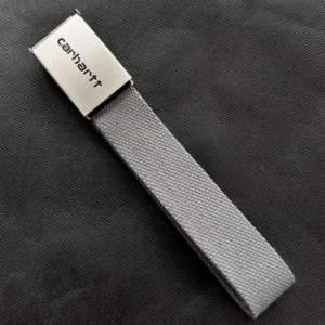 Carhartt Light Gray Woven Belt: Sturdy