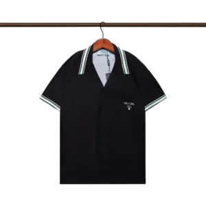 Prada Black Short Sleeved Shirt: Chic