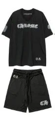 Carhartt Black T shirt & Shorts Set: Urban