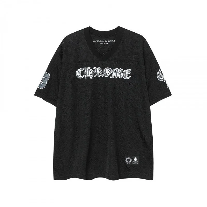 Chrome Hearts Black V Neck T Shirt: Luxe