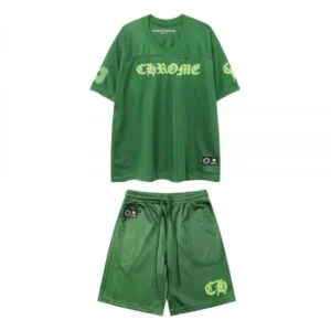 Chrome Hearts Green Mesh Sports Set, Stylish