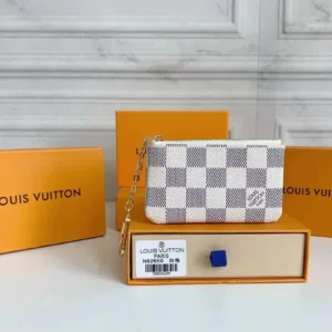 Louis Vuitton White checkered N62650 Wallet