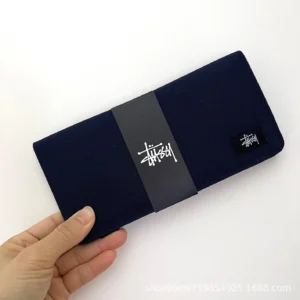 Stussy Navy Blue Wallet: A Hip Street style