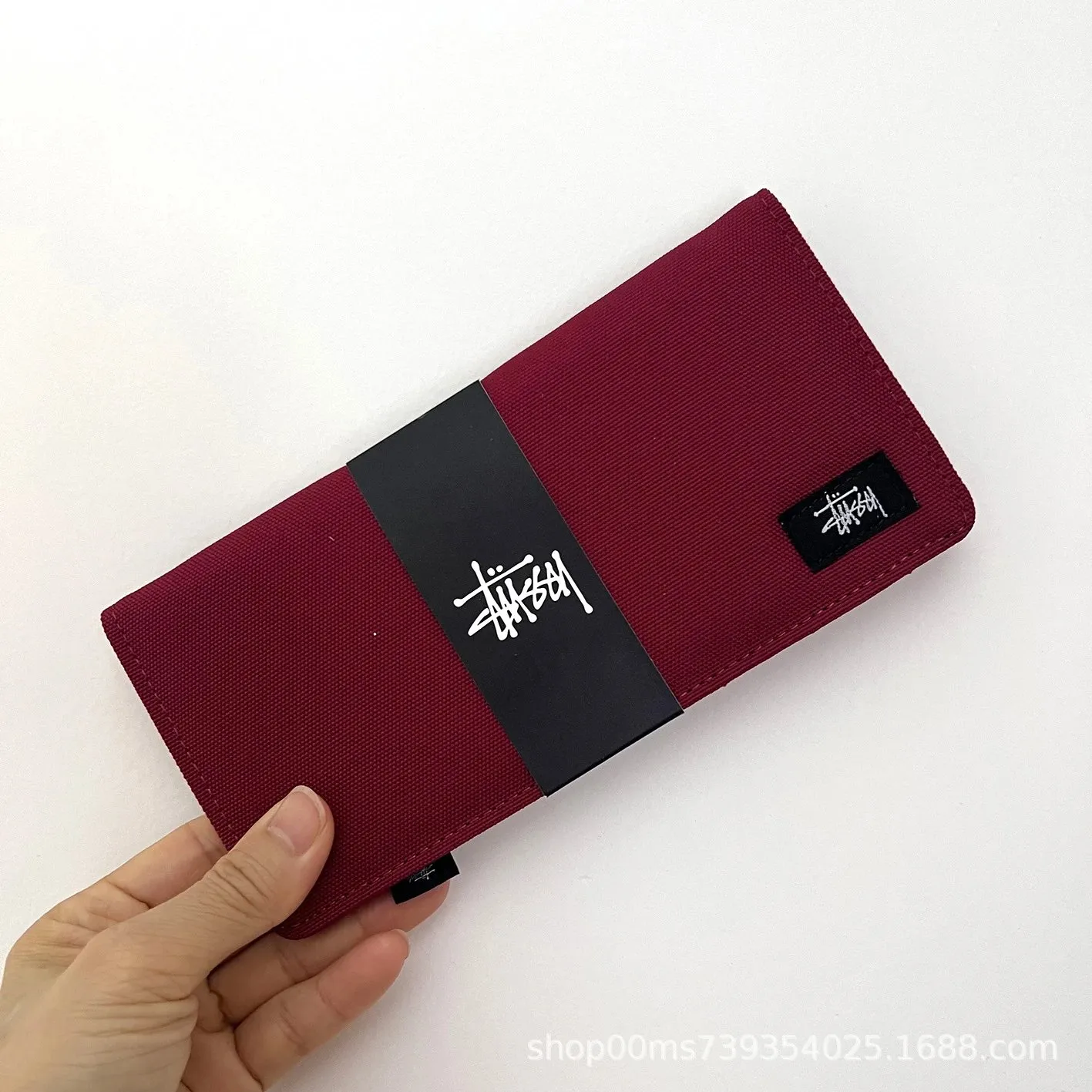 Stussy Maroon Wallet: Edgy and Functional