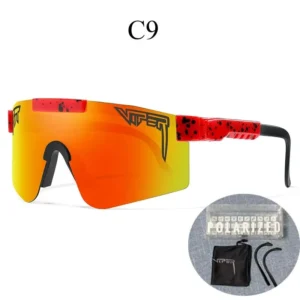Viper C9 Red Sports Sunglasses: Polarized