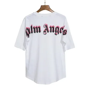 Palm Angels White Tee: Bold Print for Urban