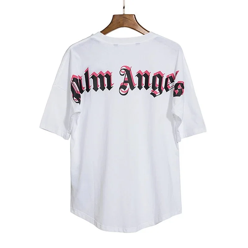 Palm Angels White Tee: Bold Print for Urban