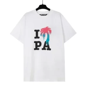 Palm Angels White T Shirt: Colorful Palm