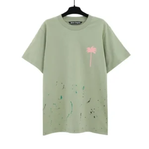 Palm Angels Light Green T Shirt: Tropical