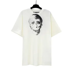 Palm Angels Off white T Shirt: Cool Skull