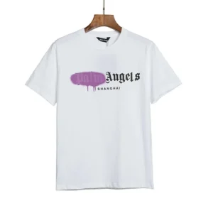 Palm Angels White Tee: Graffiti Inspired