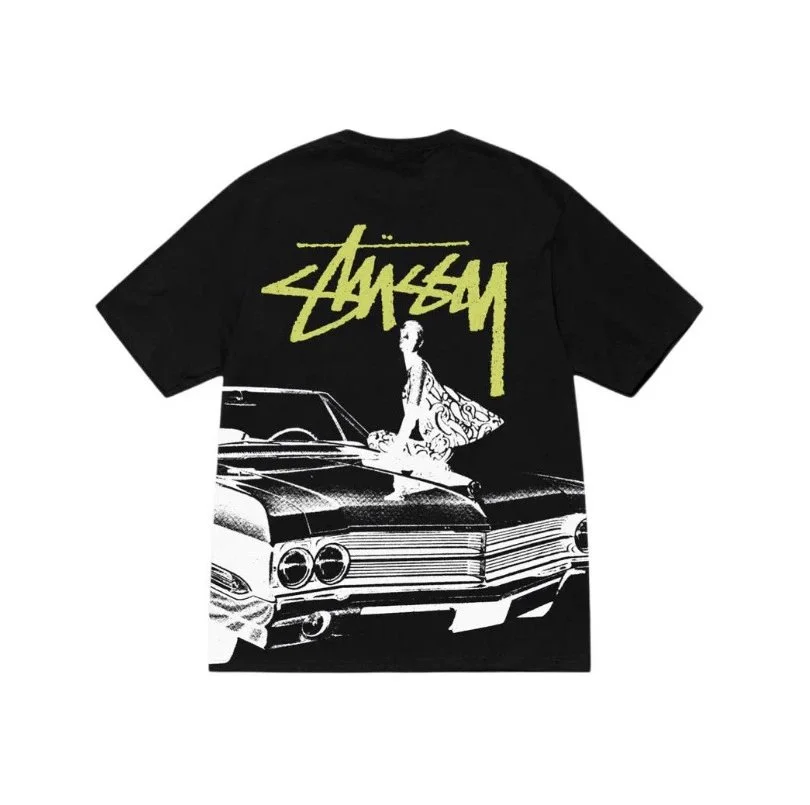 Stussy Black Graphic T Shirt: Iconic Logo