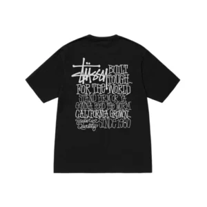 Stussy Black Graphic T shirt: California