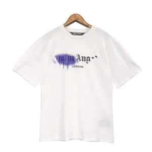 Palm Angels White Tee: Edgy Logo for Trendy