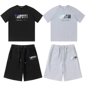 Trapstar Black T shirt & Shorts Set, Urban