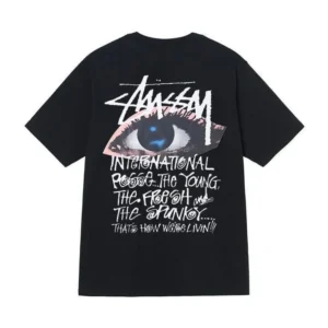 Stussy Black T Shirt: Punk inspired Fashion