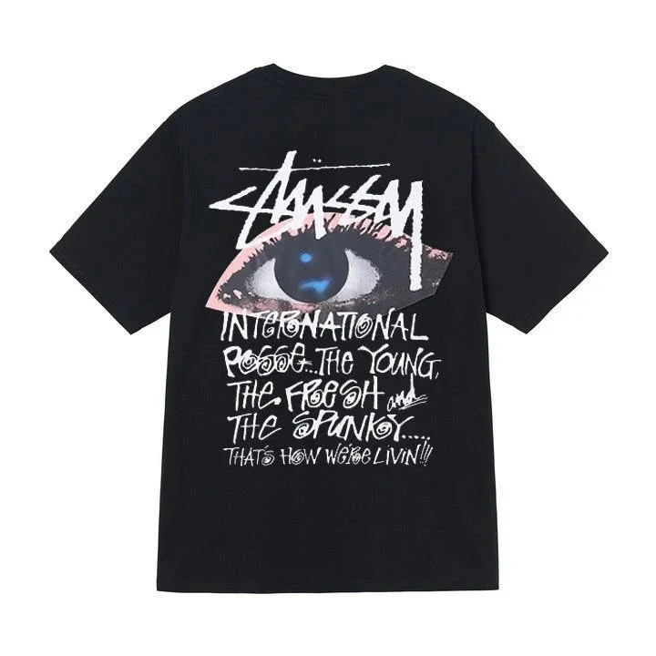 Stussy Black T Shirt: Punk inspired Fashion