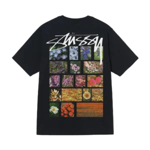 Stussy Black Floral T shirt: Comfortable