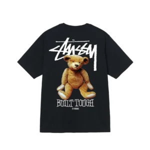 Stussy Black T Shirt: Cool Teddy Design