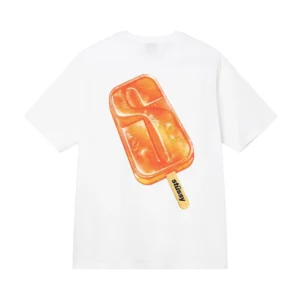 Stussy White Popsicle T Shirt: Street Style