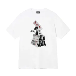 Stussy Card stack White T shirt, Trendy