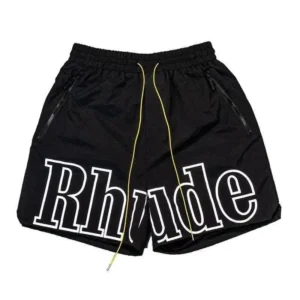 Rhude Black Shorts: Street style Urban