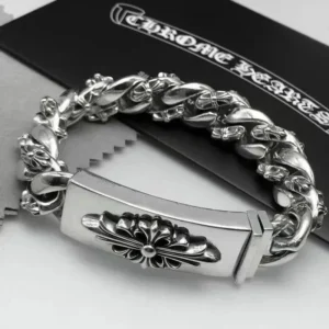 Chrome Hearts Silver Bracelet: Intricate