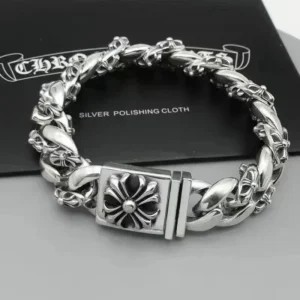 Chrome Hearts Silver Bracelet: Gothic