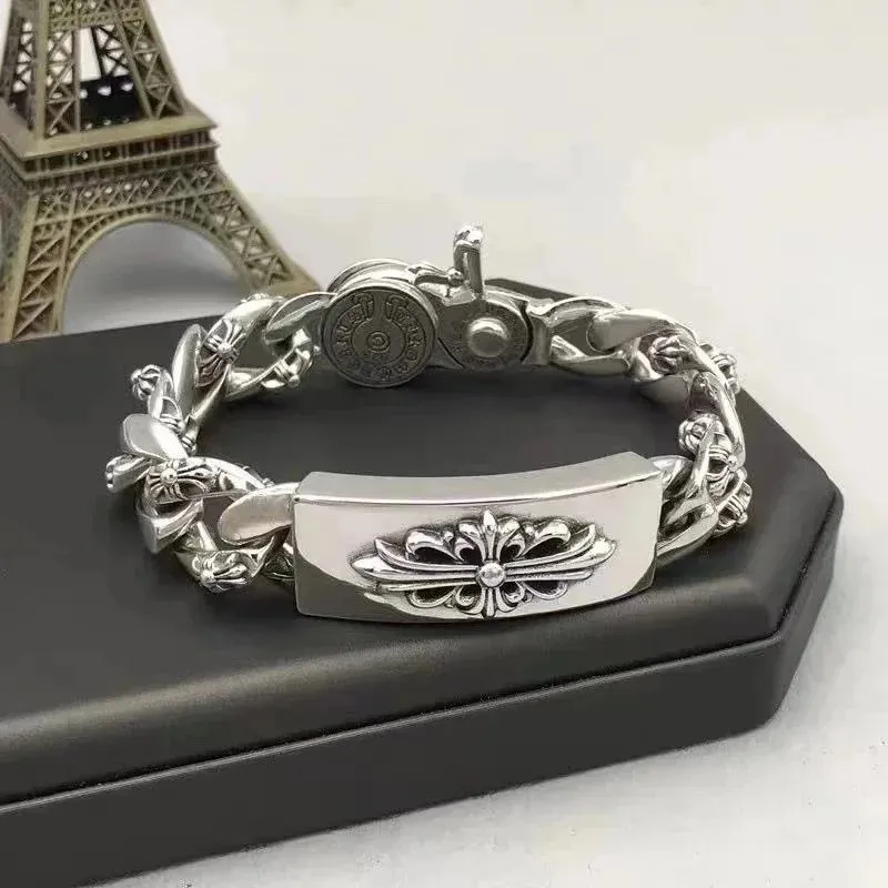 Chrome Hearts Silver Men's Bracelet: Ornate