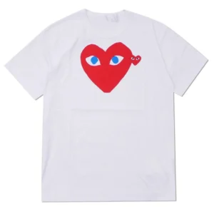 CDG Play White Tee, Iconic